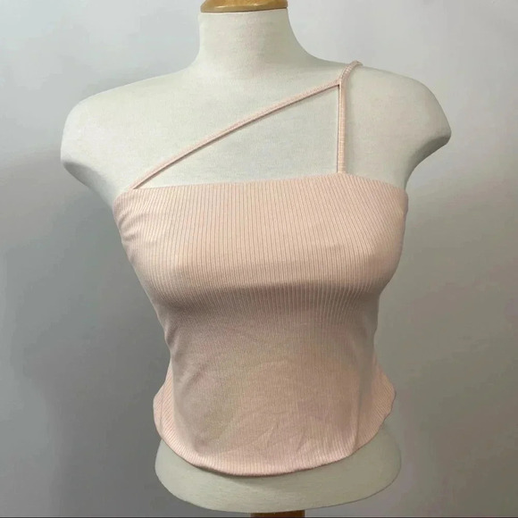 AFRM Saddle One-Shoulder Strappy  Crop Top - Picture 2 of 7